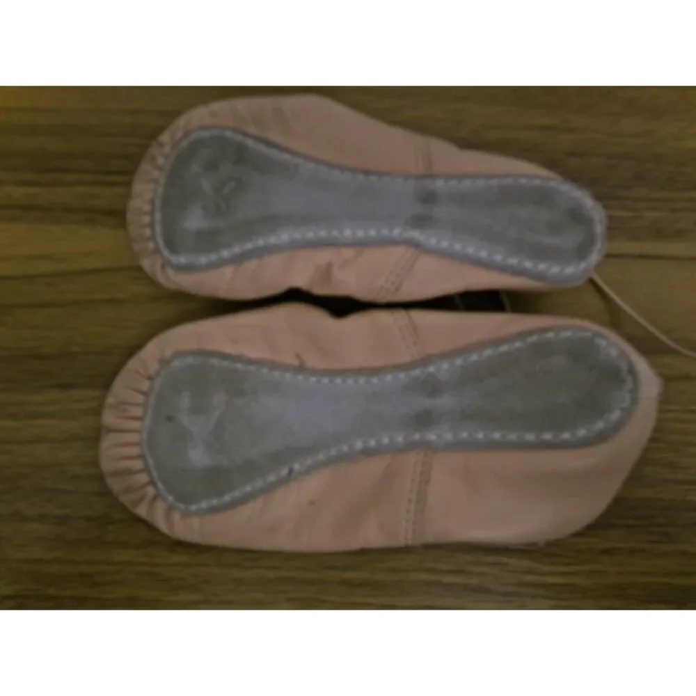 Pre-Owned Dance Ballet Shoes Pink Capezio 205C Daisy Child 12M Leather Strap Fu